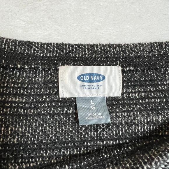 Old Navy Short Sleeve Textured  Boxy Top Size Large Minimalist Neutral Casual - Picture 4 of 5